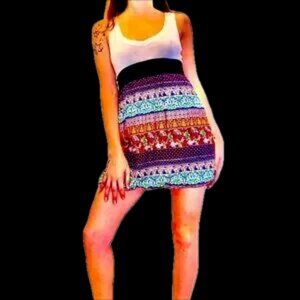 NWOT Gorgeous 100% cotton mini dress vintage BABY WAIST beauty x sex harrods NEW